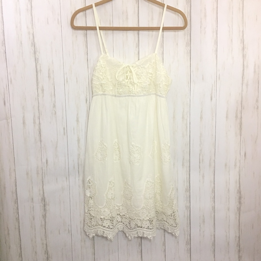 Anthropologie Pins & Needles Ivory Crochet Dress - Picture 7 of 8